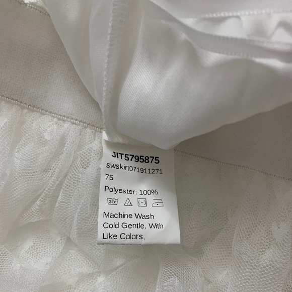 SHEIN Wide Waist Frill Trim Layered Tulle Skirt - Picture 6 of 10